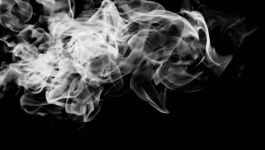 siyah bir arka plan beyaz duman alev