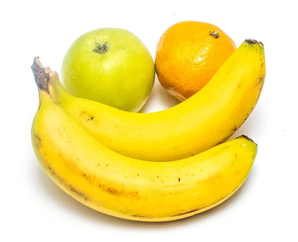Plátanos Frutas Sobre Fondo Blanco — Foto de Stock