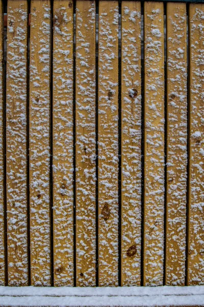 Wooden Fence Snow Background — Stock Photo, Image