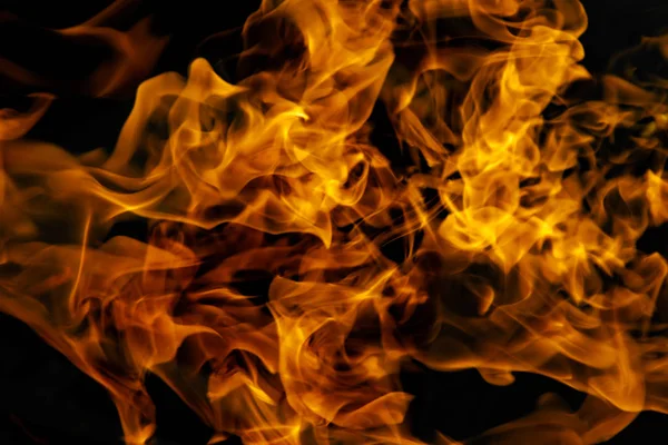 Fire Flames Black Background Stock Image