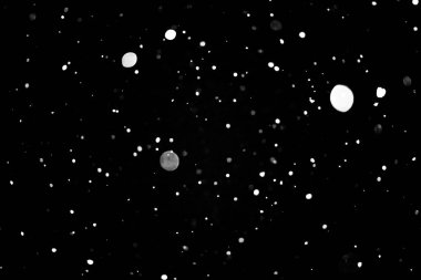 siyah kar bokeh arka plan üzerinde beyaz noktalar