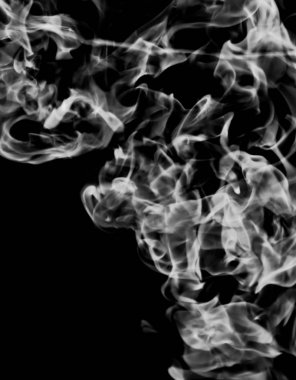 siyah bir arka plan beyaz duman alev