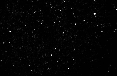 Kar fırtınası doku. Siyah arka plan, ışıkları bokeh vurdu kar taneleri havada uçan