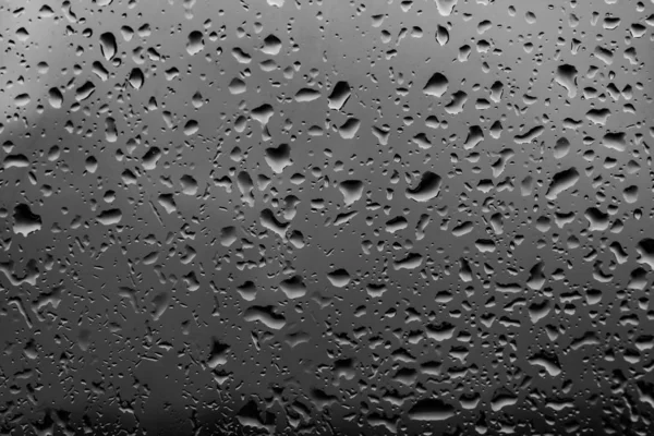 Raindrops Dark Glass Background — Stock Photo, Image