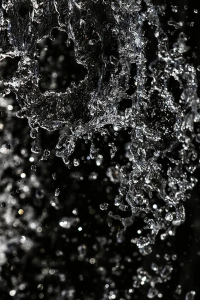 Water Drops Air Dark Bokeh Background — Stock Photo, Image