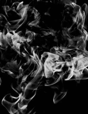 siyah bir arka plan beyaz duman alev