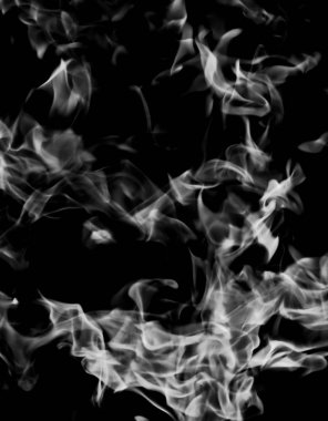 siyah bir arka plan beyaz duman alev