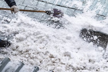 kar kar kaldırma üzerinde süpürge