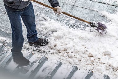 kar kar kaldırma üzerinde süpürge