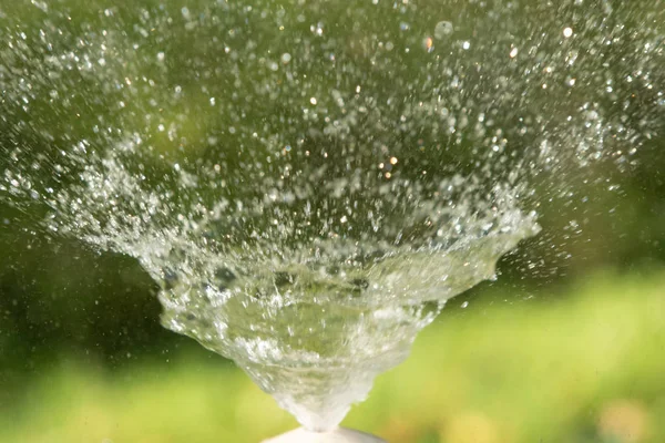 Defocused Splashing Water Blurred Drops Bokeh Nature — Stok Foto