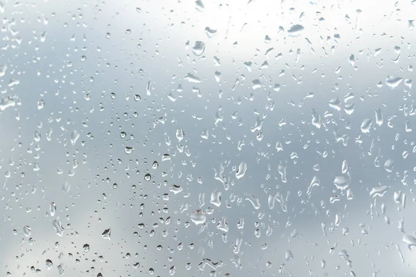 Regendruppels Glas Hemelachtergrond — Stockfoto