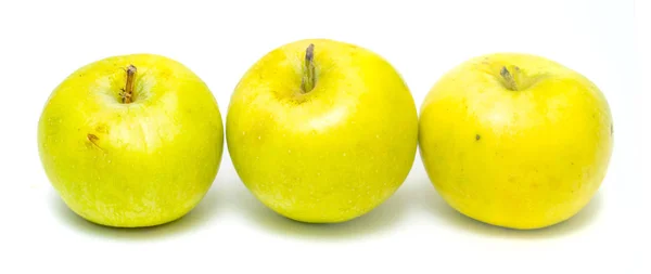 Moget Äpple Vit Bakgrund — Stockfoto