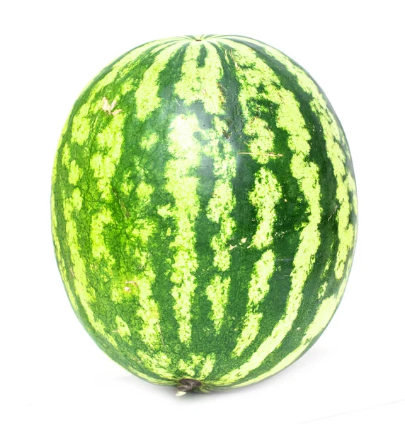 Watermeloen Groene Witte Achtergrond — Stockfoto