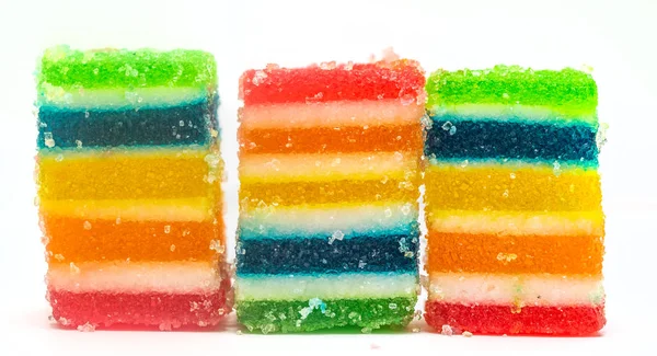 Světlé Cukroví Marmeládou Bílém Pozadí — Stock fotografie