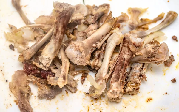 Una Pila Huesos Pollo Comida —  Fotos de Stock