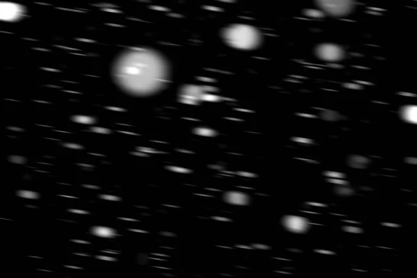 Білі Крапки Сніг Русі Чорному Тлі Розмитий — стокове фото