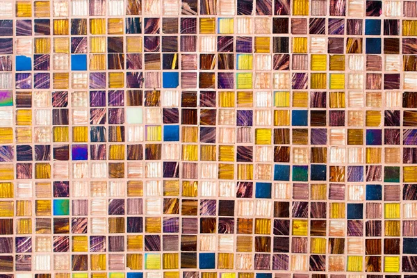 Karierte Bunte Mosaik Wand Hintergrund — Stockfoto