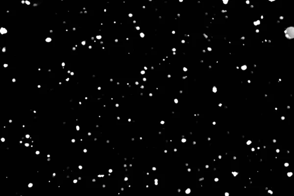 White Dots Black Snow Bokeh Background — Stock Photo, Image