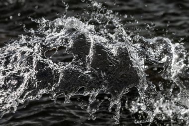 bir karanlık bokeh arka plan üstünde su damlaları