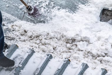 kar kar kaldırma üzerinde süpürge