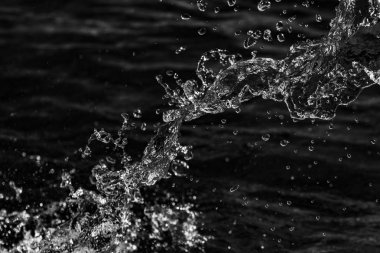 bir karanlık bokeh arka plan üstünde su damlaları