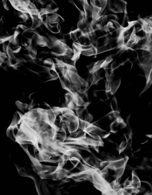 siyah bir arka plan beyaz duman alev