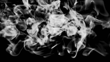 siyah bir arka plan beyaz duman alev