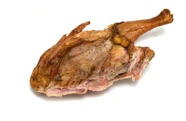 Smoked Chicken White Background — Stock Photo, Image