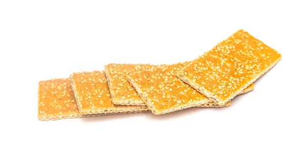 Sezamové Sušenky Cookies Bílém Pozadí — Stock fotografie