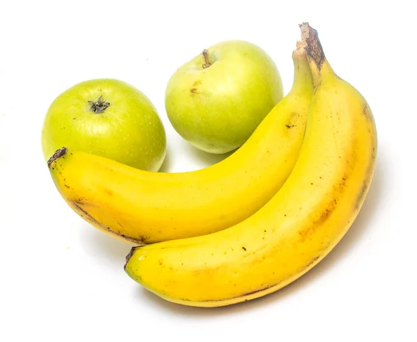 Plátanos Frutas Sobre Fondo Blanco — Foto de Stock