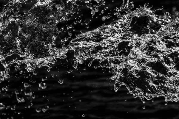 Wassertropfen Der Luft Auf Dunklem Bokeh Hintergrund — Stockfoto