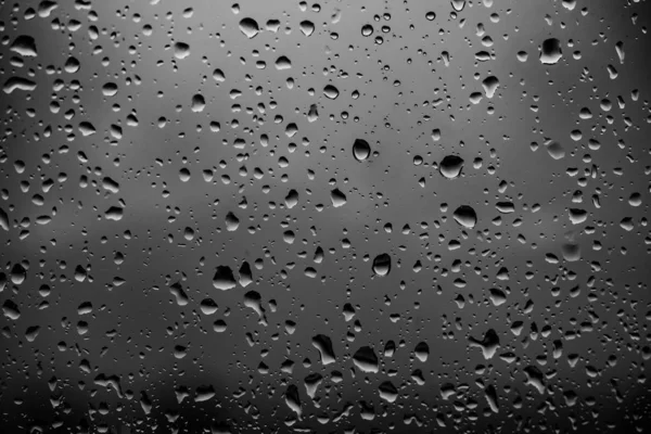 Raindrops Dark Glass Background — Stock Photo, Image