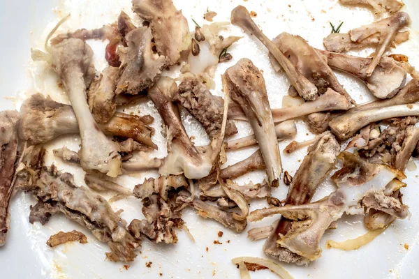 Pile Chicken Bones Food — Stock Photo, Image