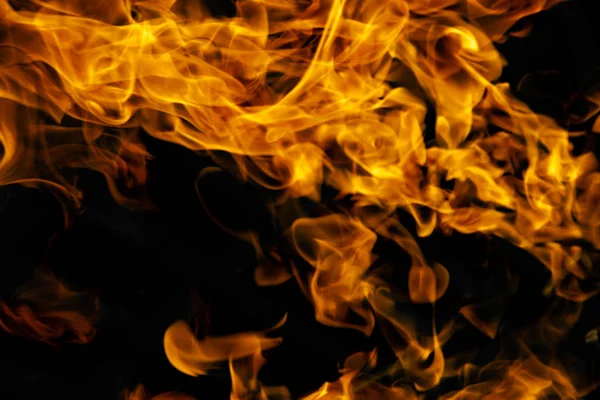 Fire Flames Black Background Stock Image