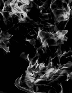 siyah bir arka plan beyaz duman alev