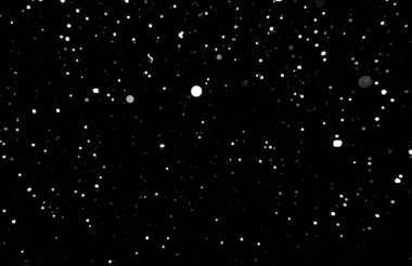 Kar fırtınası doku. Siyah arka plan, ışıkları bokeh vurdu kar taneleri havada uçan