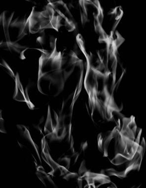siyah bir arka plan beyaz duman alev