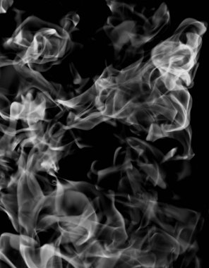 siyah bir arka plan beyaz duman alev