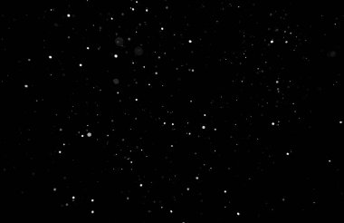 Kar fırtınası doku. Siyah arka plan, ışıkları bokeh vurdu kar taneleri havada uçan