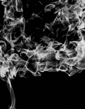 siyah bir arka plan beyaz duman alev