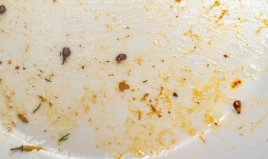 kirli tabak arka plan görünümünü kapat