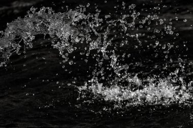 bir karanlık bokeh arka plan üstünde su damlaları