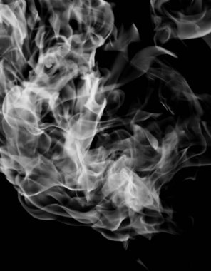 siyah bir arka plan beyaz duman alev