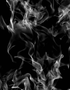 siyah bir arka plan beyaz duman alev