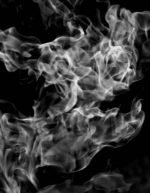 siyah bir arka plan beyaz duman alev