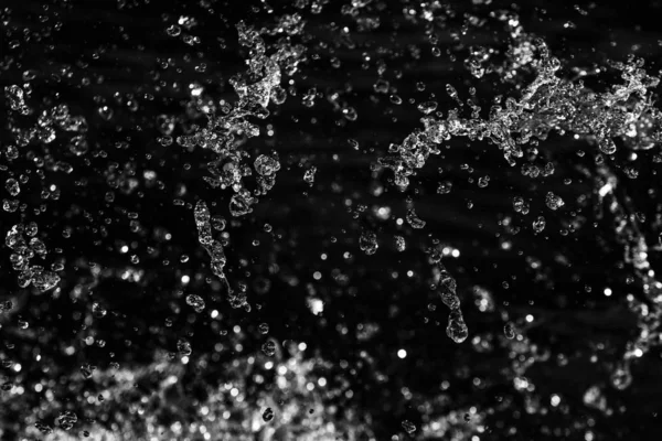 Gotas Água Fundo Bokeh Escuro — Fotografia de Stock