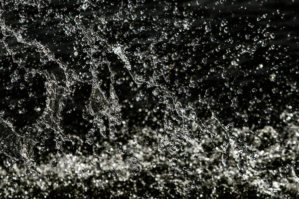 Vízcseppek Levegőben Háttér Sötét Bokeh — Stock Fotó