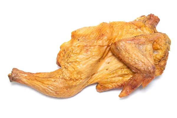 Geräuchertes Huhn Auf Weißem Hintergrund Stockbild