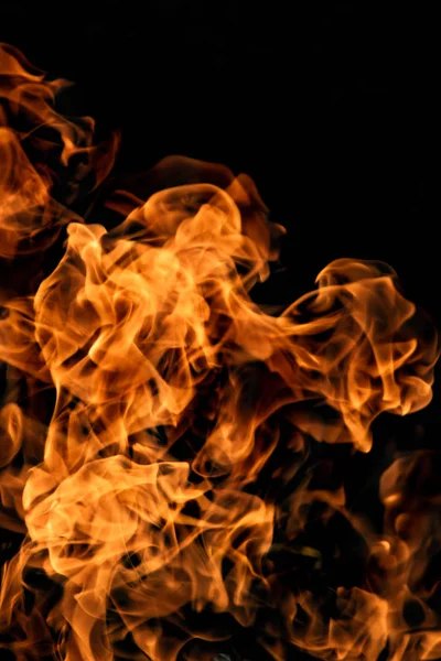 Fire Flames Black Background Royalty Free Stock Photos