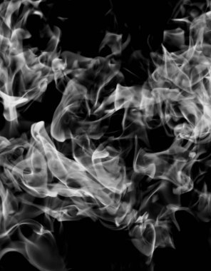 siyah bir arka plan beyaz duman alev